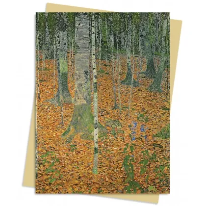 Zdjęcie Pakiet kartek na życzenia (Gustav Klimt: Brzozowy Las) - Flame Tree Publishing