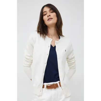 Zdjęcie Polo Ralph Lauren kardigan damski kolor beżowy lekki