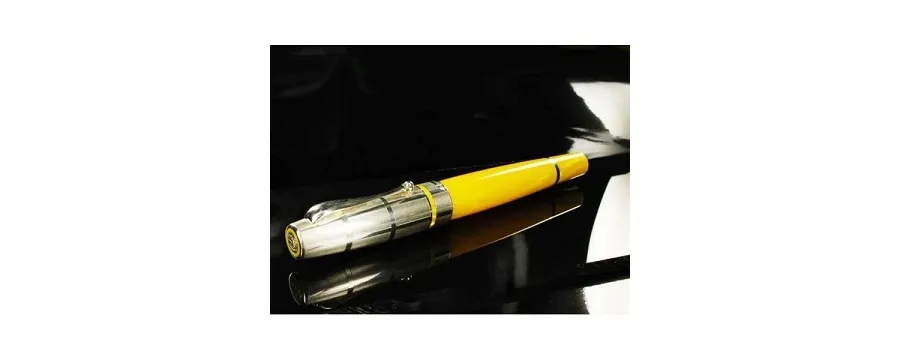 obrazek 3 Yellow Celluloid Fountain Pen Miya Argento Montegrappa