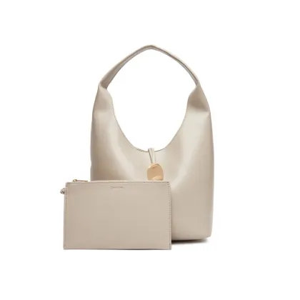 Zdjęcie Calvin Klein Jeans Torebka Stone Lock Slouchy Small Shoulde LV04K3176G Écru
