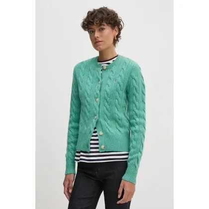 Zdjęcie Polo Ralph Lauren kardigan wełniany kolor zielony 211910443