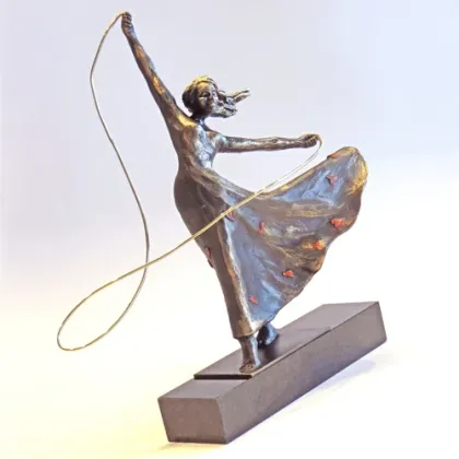 Zdjęcie Luksusowa figurka z platerowanego brązu