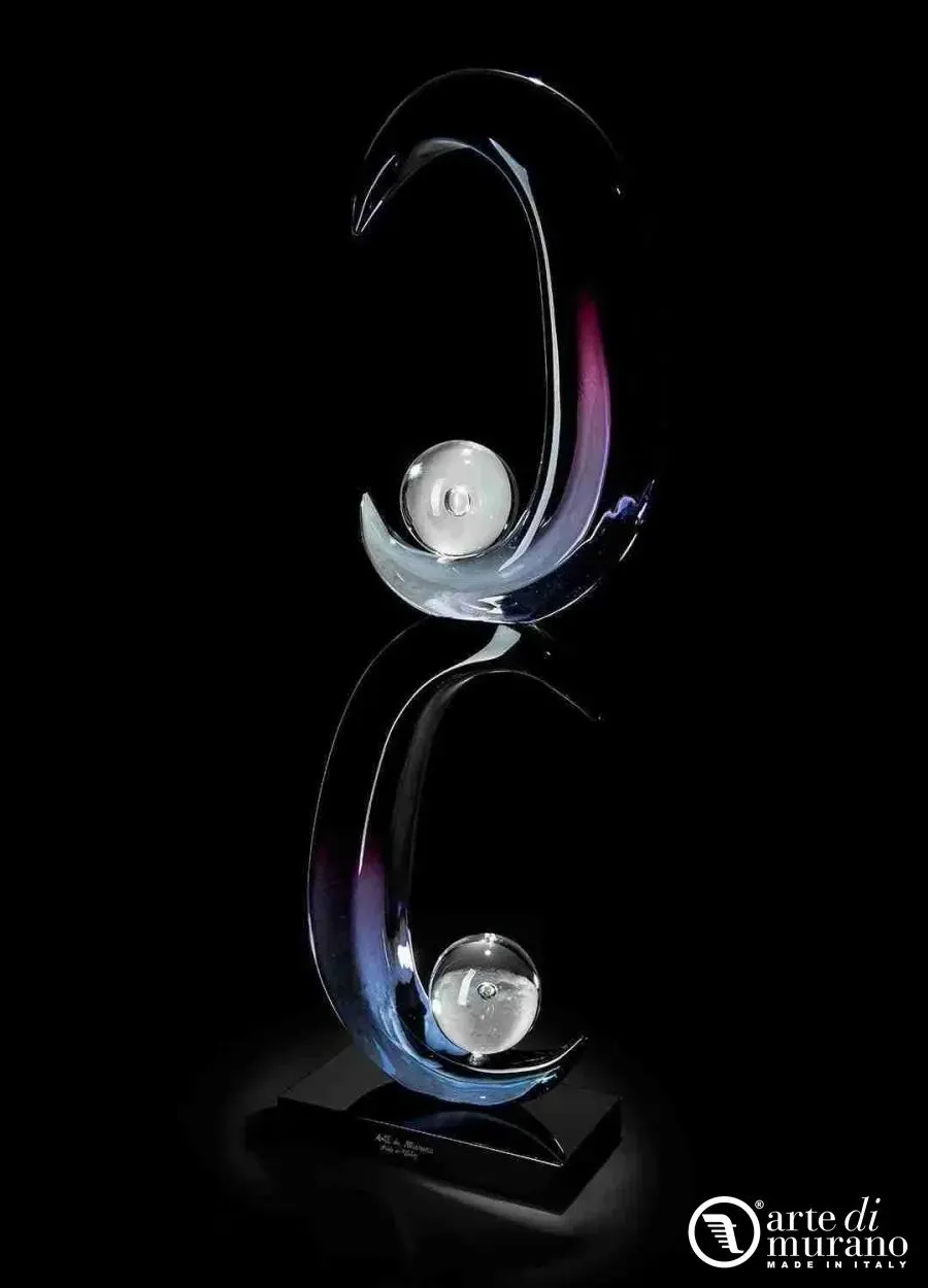 obrazek 1 Abstrakcyjny szklany podwójny węzeł Murano