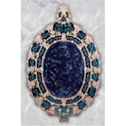 Zdjęcie Oryginalne antyczne lustro weneckie Murano