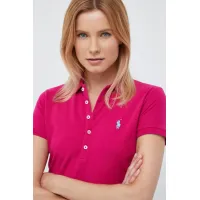 Zdjęcie Polo Ralph Lauren polo 211870245034 damski kolor różowy z kołnierzykiem