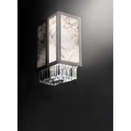 Zdjęcie Lampa ścienna z dodatkami marmurowymi