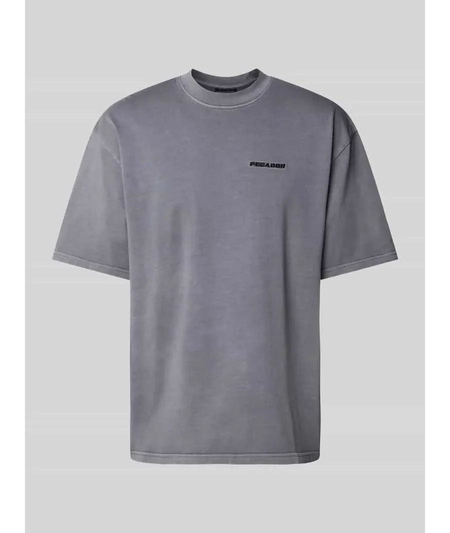 obrazek 1 T-shirt o kroju oversized z wyhaftowanym logo