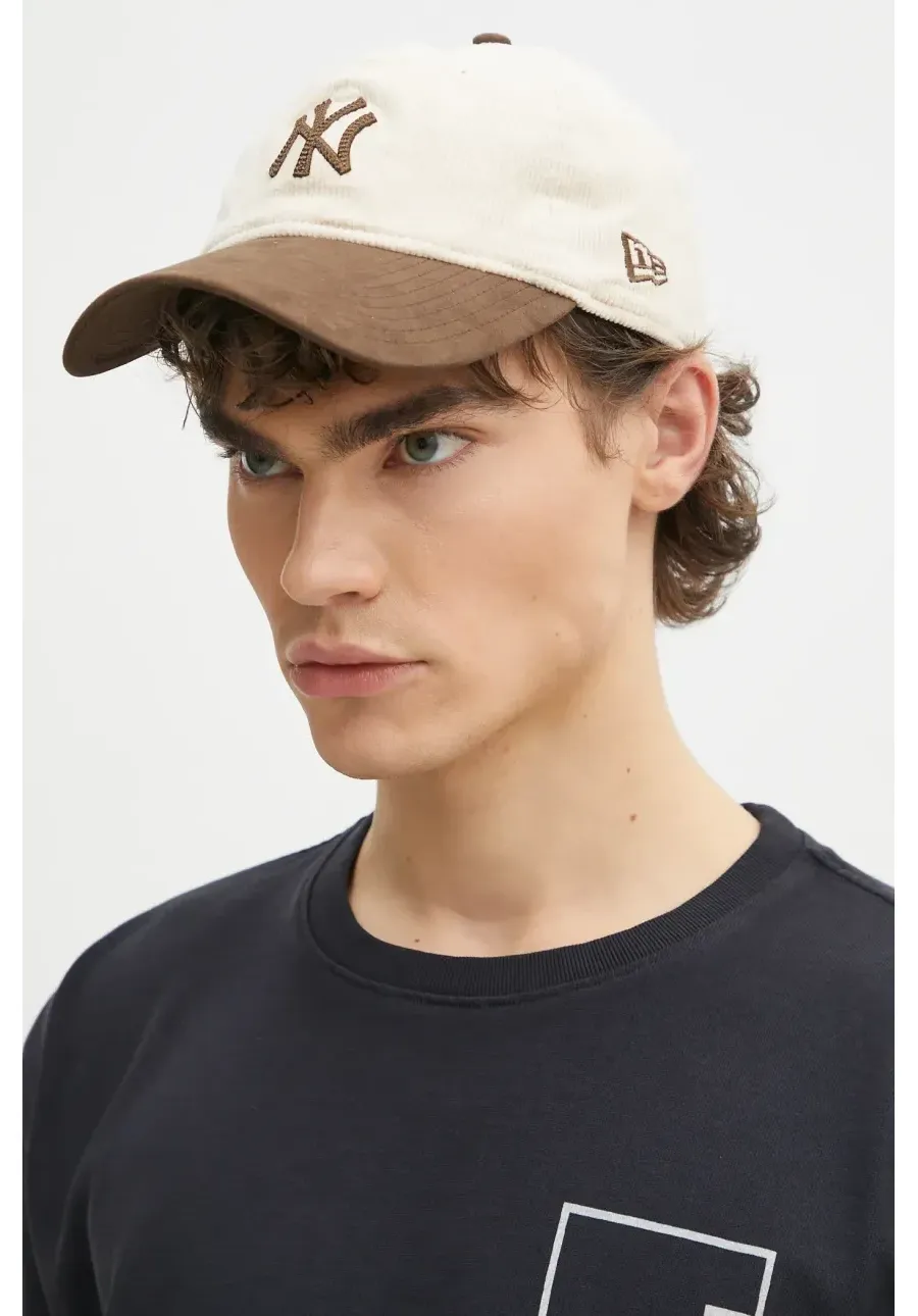 obrazek 1 New Era czapka z daszkiem kolor beżowy gładka 60595308