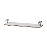 Picture Stylish bathroom tray 33x10xH5 cm in pearl color with chrome finish