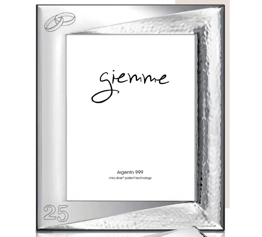 obrazek 1 Elegancka srebrna ramka na zdjęcia 20х25 cm na 25 rocznicę ślubu