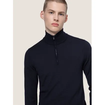 Zdjęcie Hugo Sweter San Gottardo 2 50435691 Granatowy Slim Fit HUGO