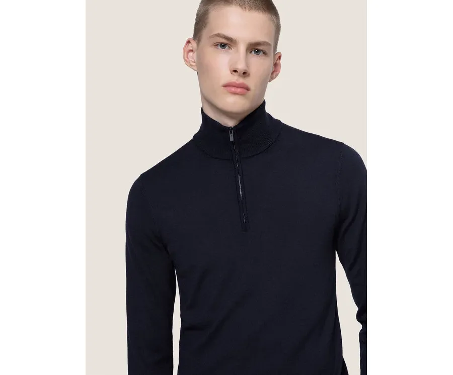obrazek 1 Hugo Sweter San Gottardo 2 50435691 Granatowy Slim Fit HUGO
