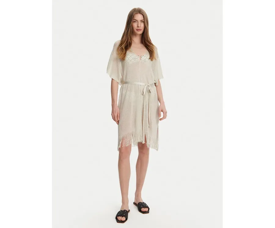 obrazek 1 Max Mara Beachwear Kimono Donolla 2516691039 Beżowy Relaxed Fit