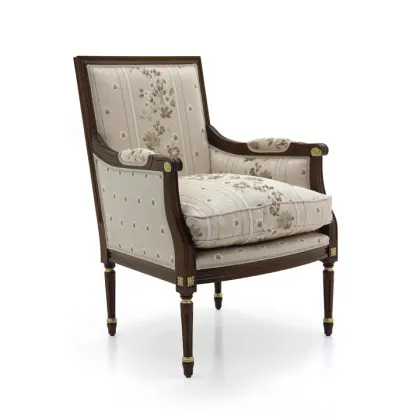 Zdjęcie Elegancki bukowy fotel w stylu ludwikowskim - Sevensedie