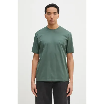 Zdjęcie Y-3 t-shirt bawełniany Regular SS Tee męski kolor zielony z nadrukiem JM7870