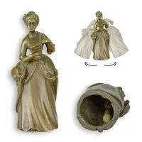 Picture Luxurious table bell - a sculpture of a lady made of bronze