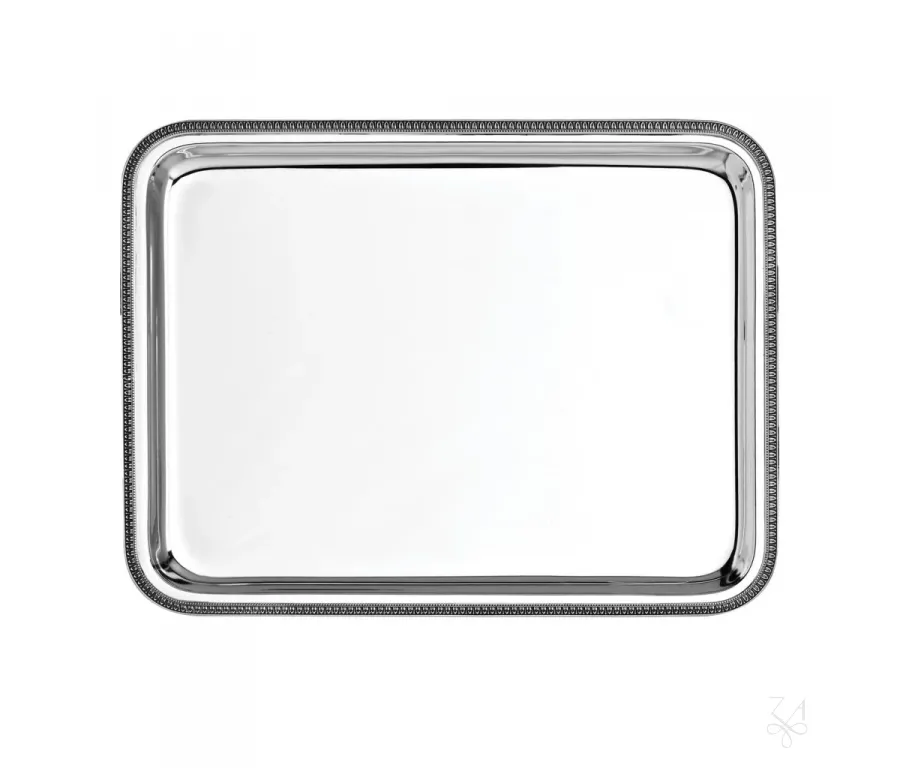 obrazek 1 Ekskluzywna prostokątna srebrna taca Impero 55×43 cm - Zaramella Argenti