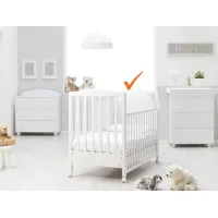 Zdjęcie Białe niemowlęce łóżeczko z Włoch - Italbaby