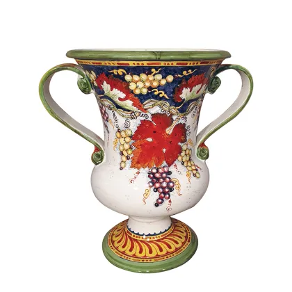 Picture Original Italian vase with vine leaves and grapes