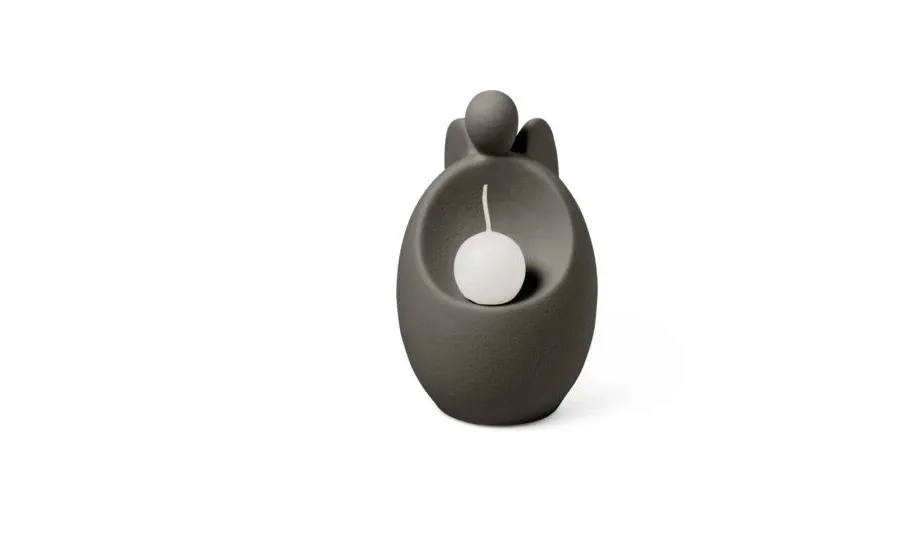 obrazek 6 Włoska ceramiczna figurka anioła ze świeczką