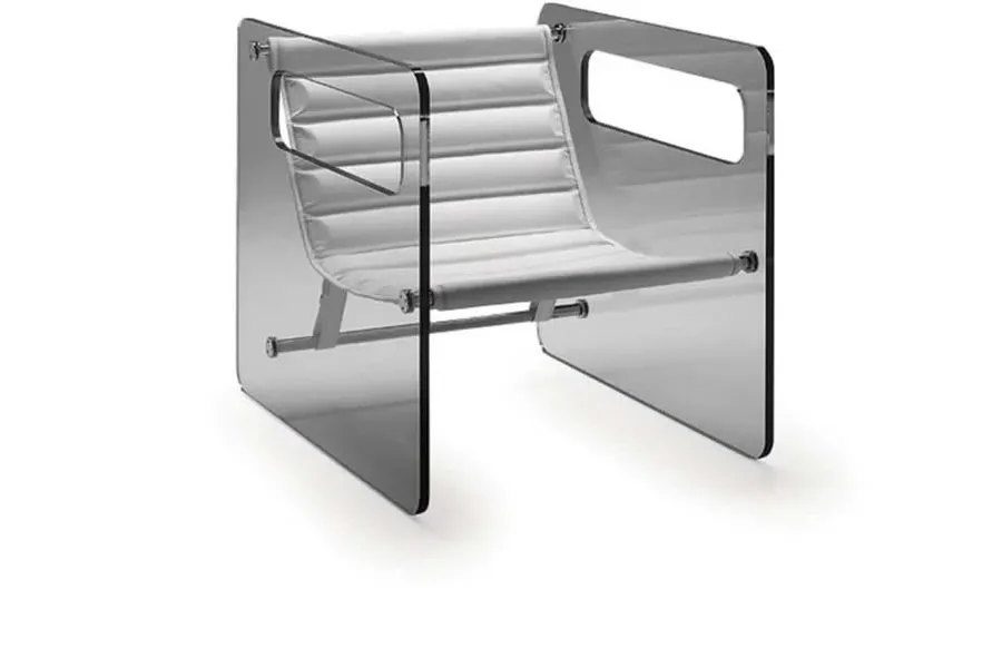 obrazek 3 Stylowy szklany fotel z regulowanym siedziskiem - Tonelli Design