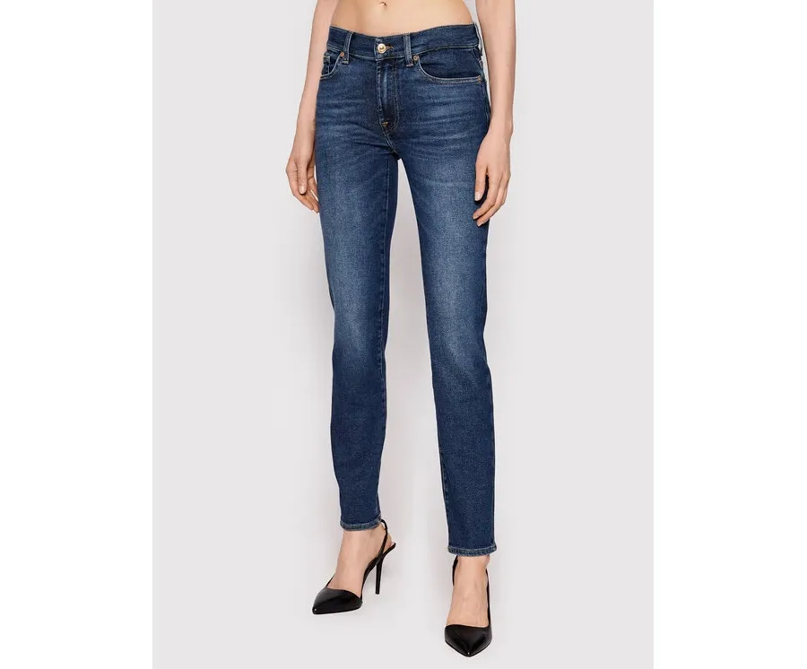 obrazek 1 7 For All Mankind Jeansy Roxanne JSWX1200LM Granatowy Slim Fit