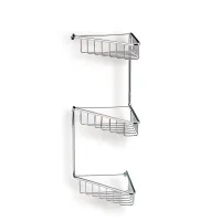 Zdjęcie Naścienne rogowe trzy półki na akcesoria łazienkowe – Stilhaus