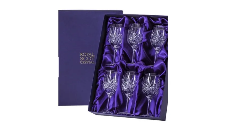 picture 1 Royal Scot Crystal Large Wine Glasses Highland 6 p.