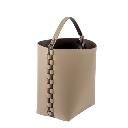 Zdjęcie Koszyk Helena 35x30xH45 cm w kolorze cappuccino ze skóry odpornej na wodę