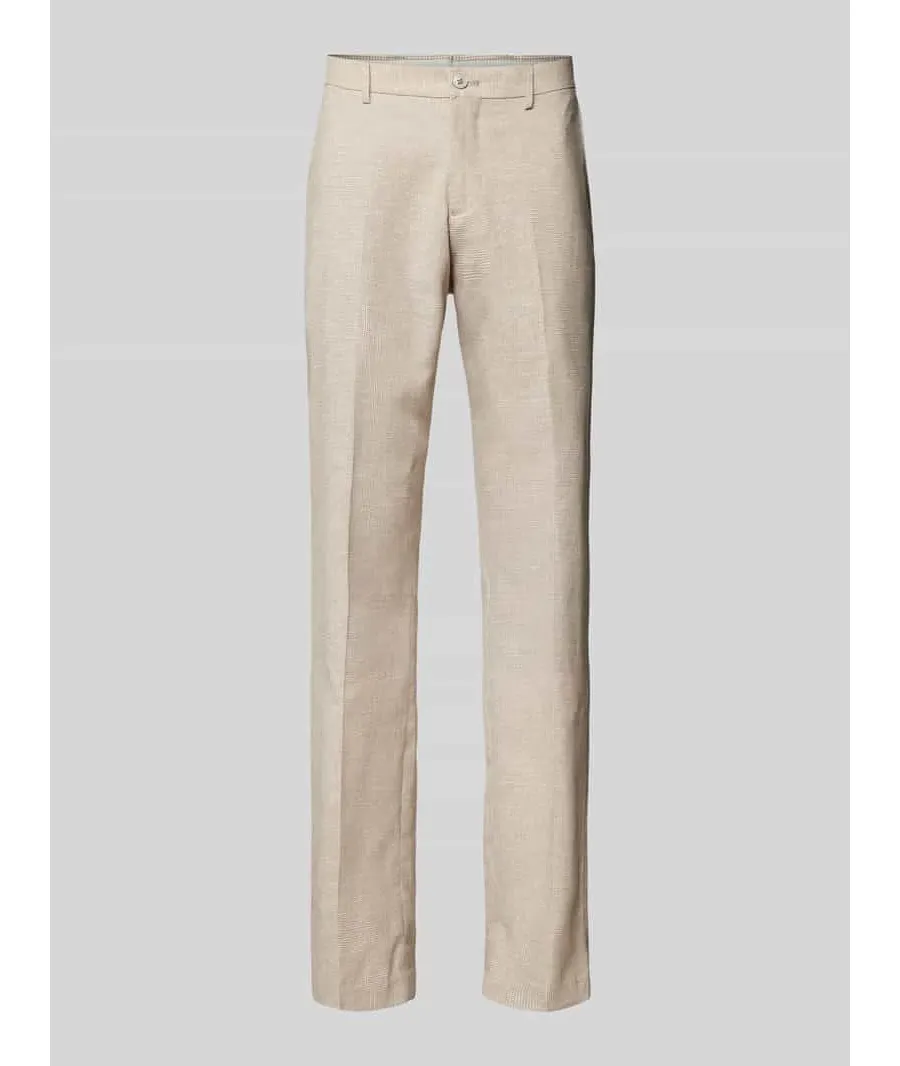 obrazek 1 Spodnie do garnituru z mieszanki lnu model ‘Pure’