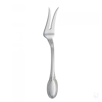 Zdjęcie Pięknie zdobiony srebrny widelec do serwowania mięsa - Zaramella Argenti