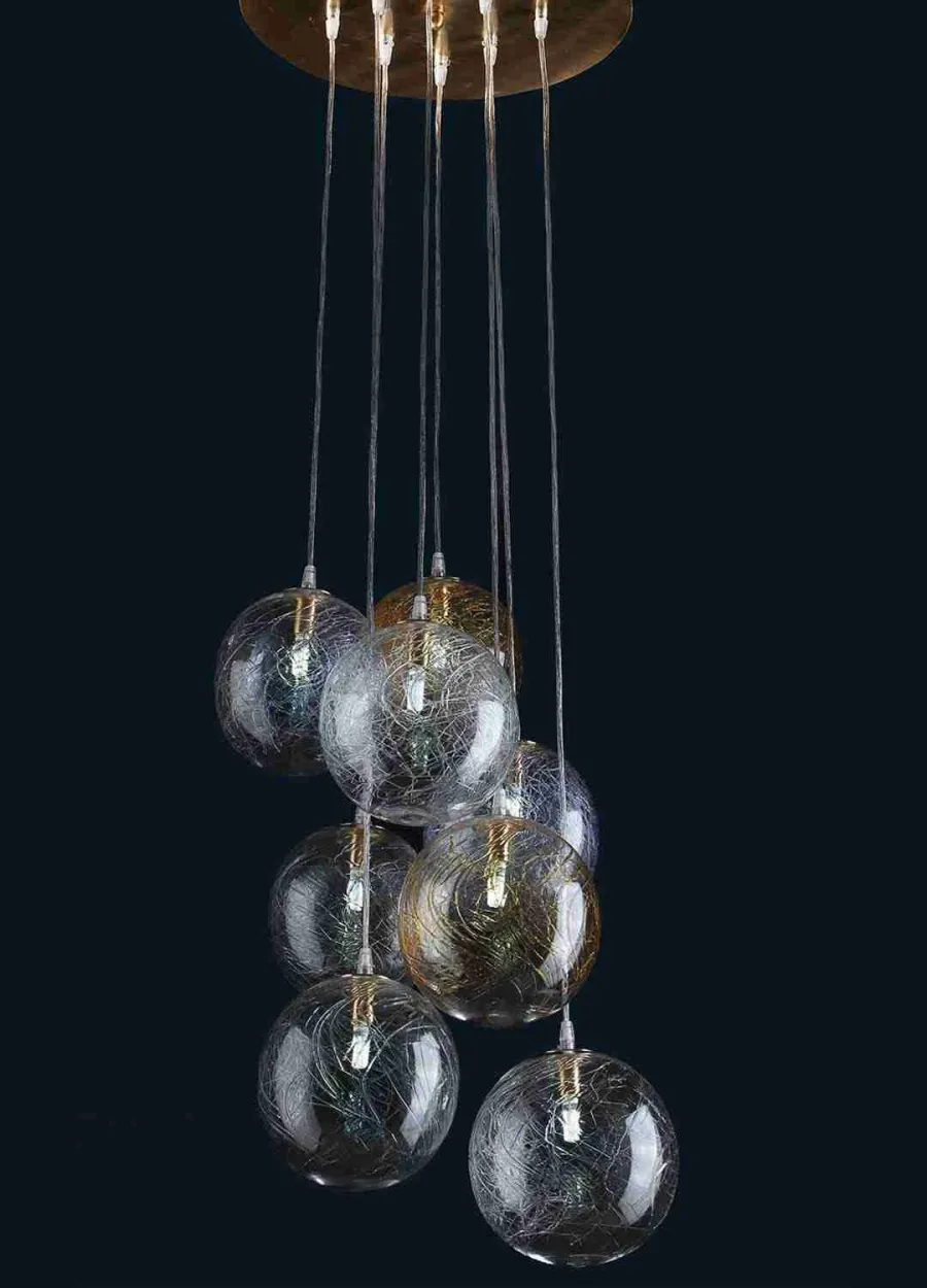 obrazek 1 Nowoczesna wisząca lampa ze szkła Murano