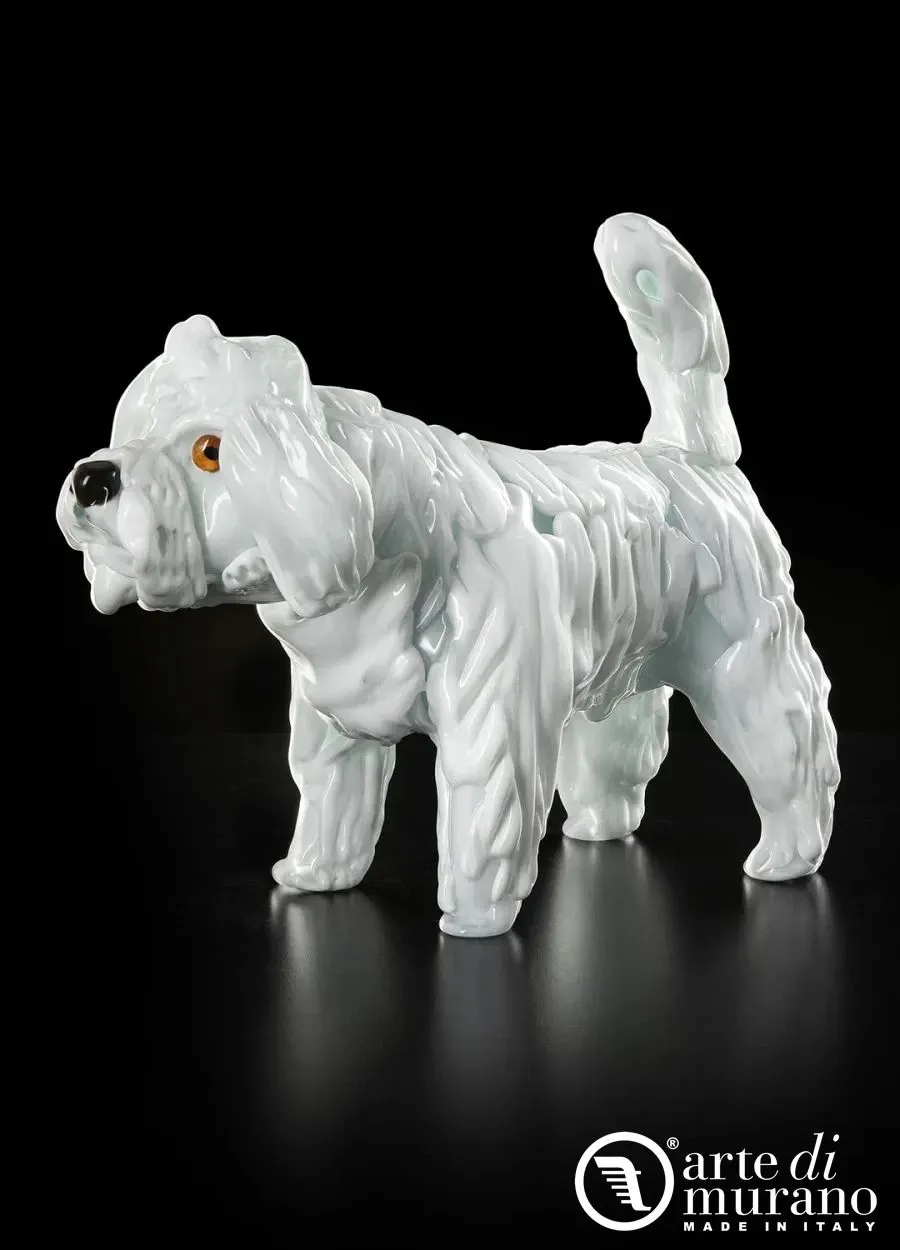 obrazek 1 Elegancka figurka pudla ze szkła Murano