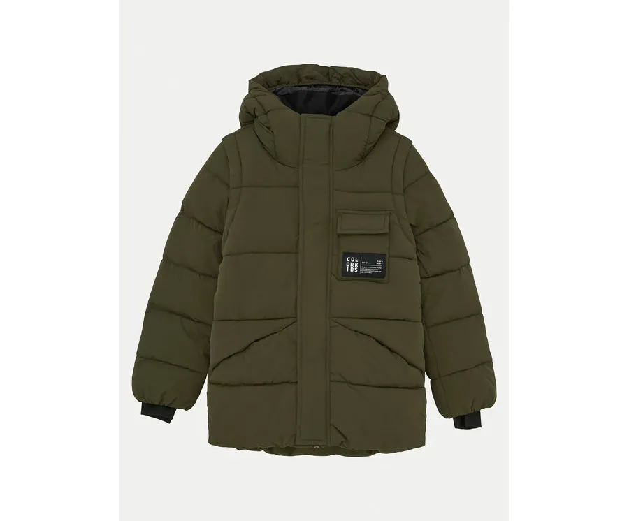 obrazek 1 Color Kids Kurtka zimowa 741681 Zielony Regular Fit