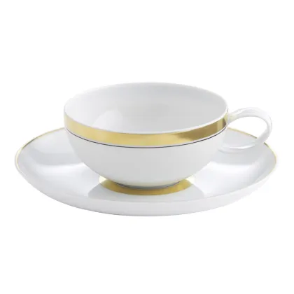 Picture Classic Domo Gold porcelain breakfast cup with gold finish - Vista Alegre