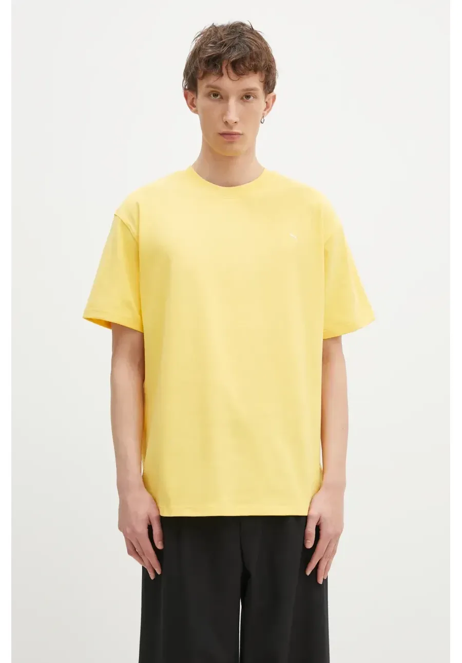 obrazek 1 Puma t-shirt bawełniany MMQ męski kolor żółty gładki 624009