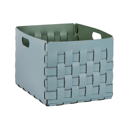 Zdjęcie Ekskluzywny kosz Bottega 35x40xH30 cm w kolorze pastelowego błękitu