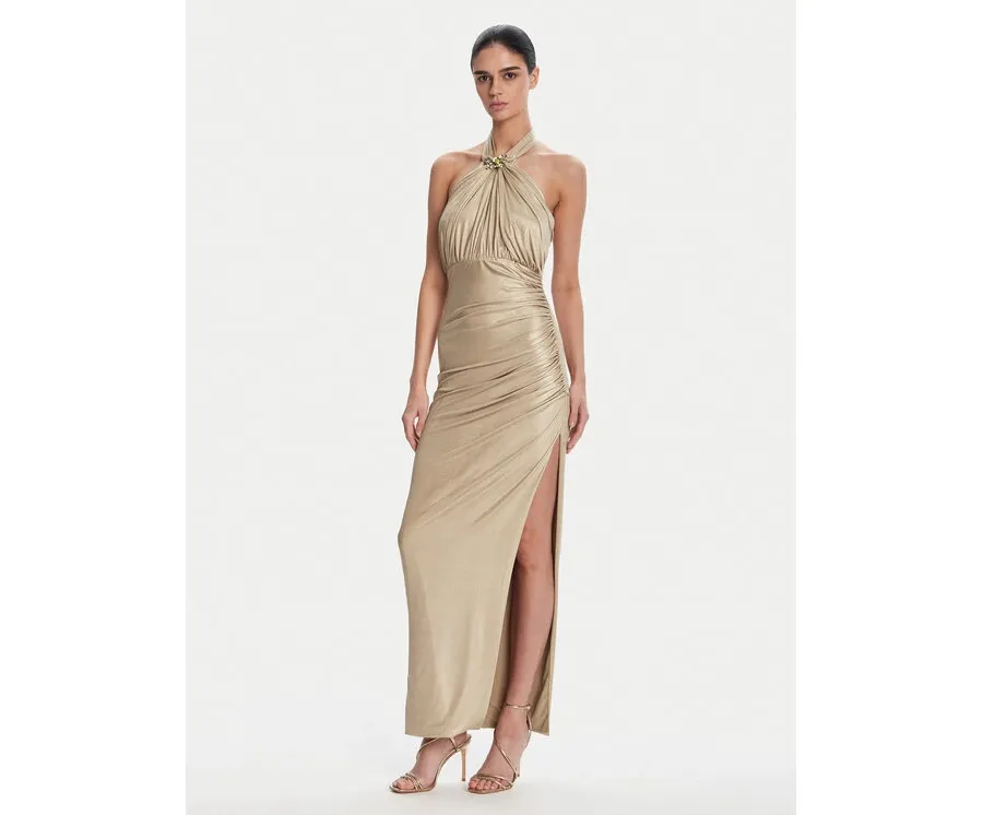 obrazek 1 Fracomina Sukienka wieczorowa FQ25SD3002W798T4 Złoty Slim Fit