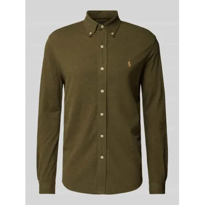 Zdjęcie Koszula casualowa o kroju slim fit z piki z czystej bawełny
