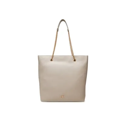 Zdjęcie Calvin Klein Torebka Minimal Monogram Chain Tote LV04F3204G Beżowy