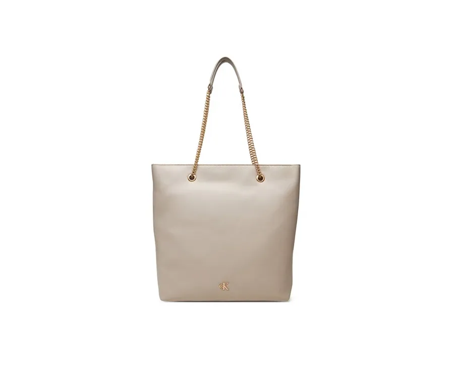 obrazek 1 Calvin Klein Torebka Minimal Monogram Chain Tote LV04F3204G Beżowy