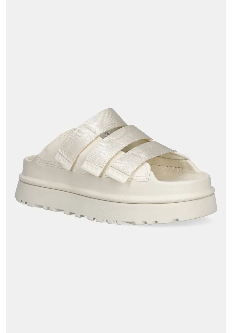 obrazek 1 UGG klapki Goldenglow Slide damskie kolor beżowy na platformie 1167430-JSM