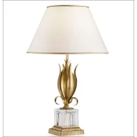 Picture Stylish metal table lamp with crystal elements and wrought iron decorations - Il Paralume Marina