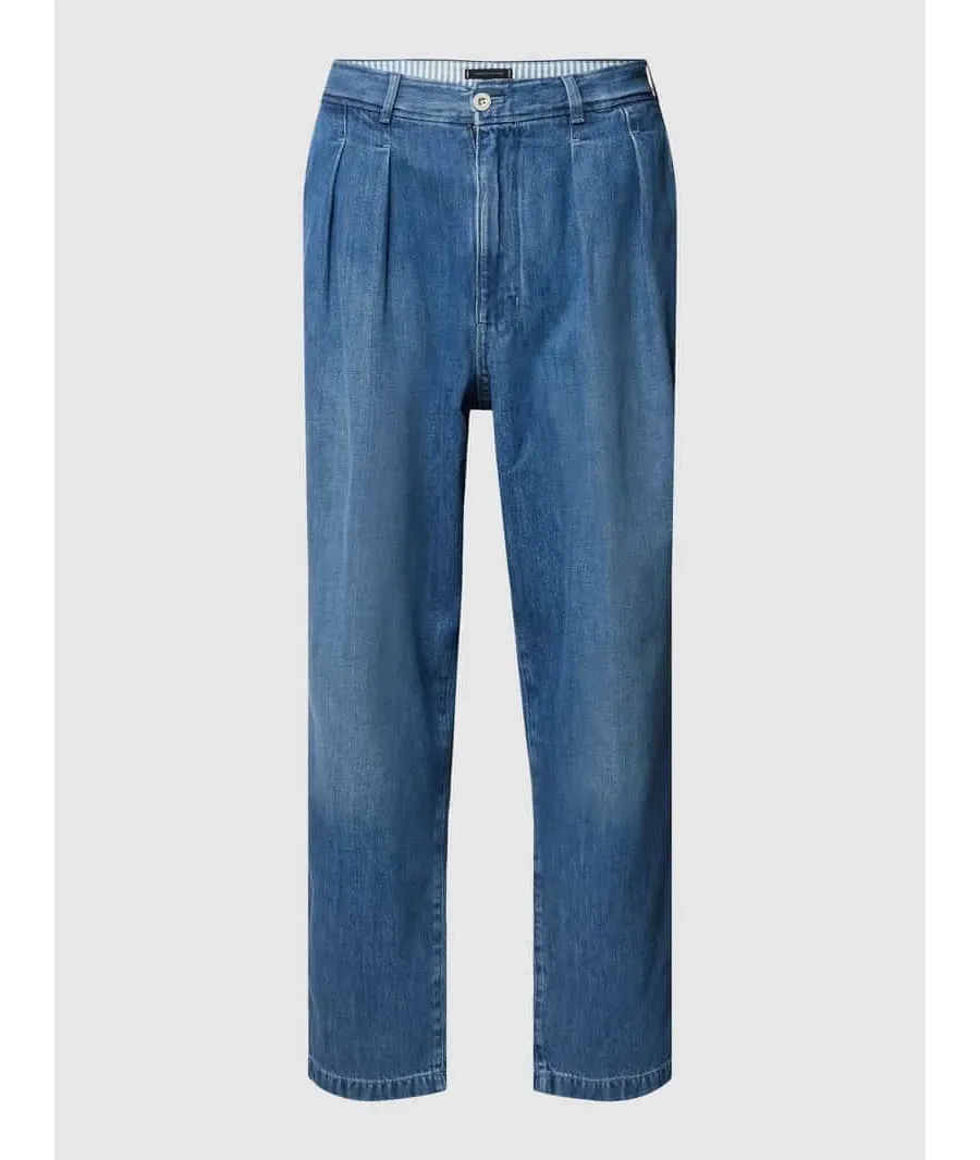 obrazek 1 Jeansy o kroju relaxed fit z kontrafałdami model ‘RUSCAN’