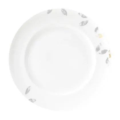 Zdjęcie Luksusowy płaski okrągły porcelanowy talerz o subtelnym zdobieniu – Tettau