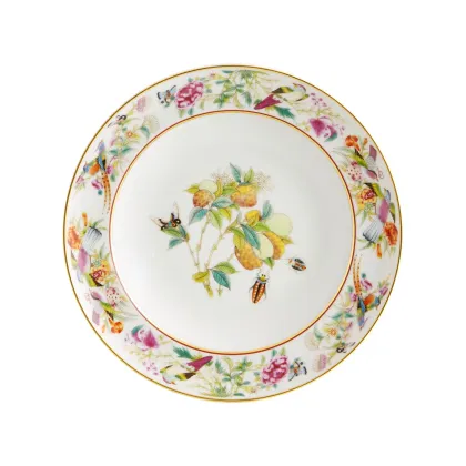 Zdjęcie Porcelanowy talerz do zupy Guawa Paço Real z roślinnym motywem - Vista Alegre