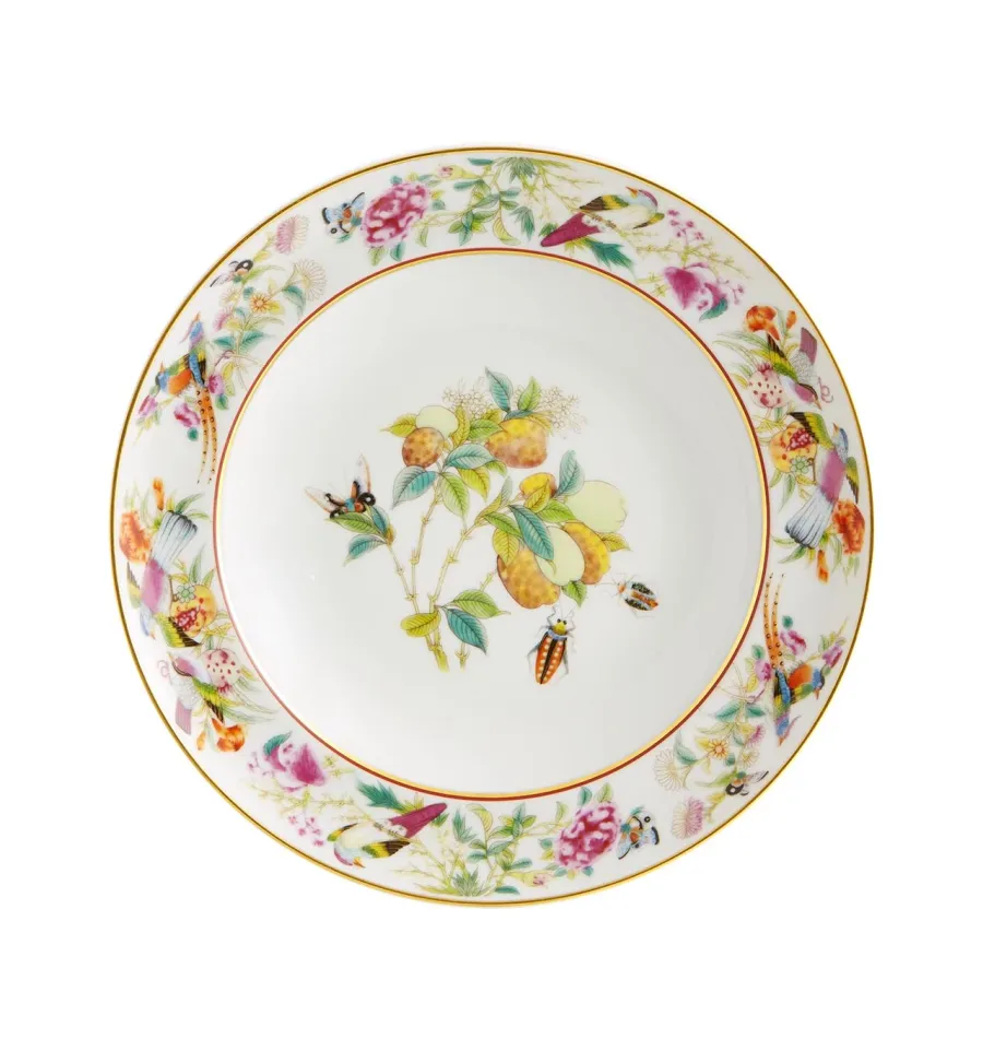 obrazek 1 Porcelanowy talerz do zupy Guawa Paço Real z roślinnym motywem - Vista Alegre