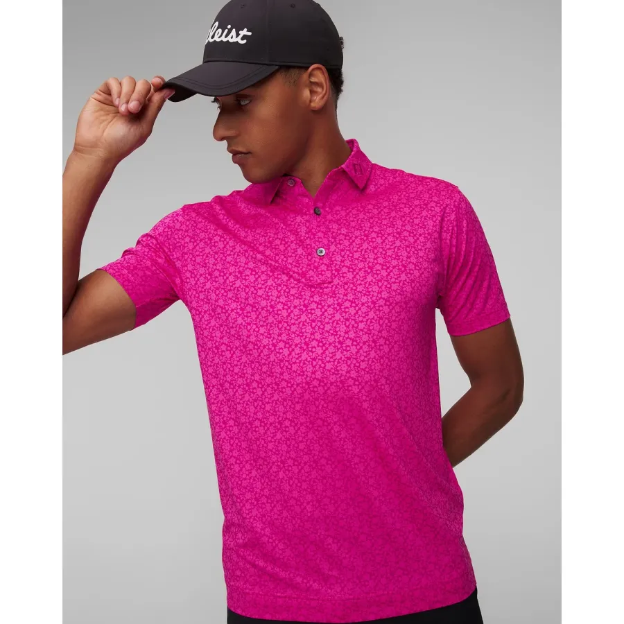 obrazek 1 Różowe Polo Męskie Footjoy Eu Painted Floral FootJoy