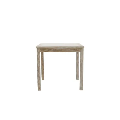 Zdjęcie Stylowy kwadratowy stół White Sand do jadalni lub na zewnątrz