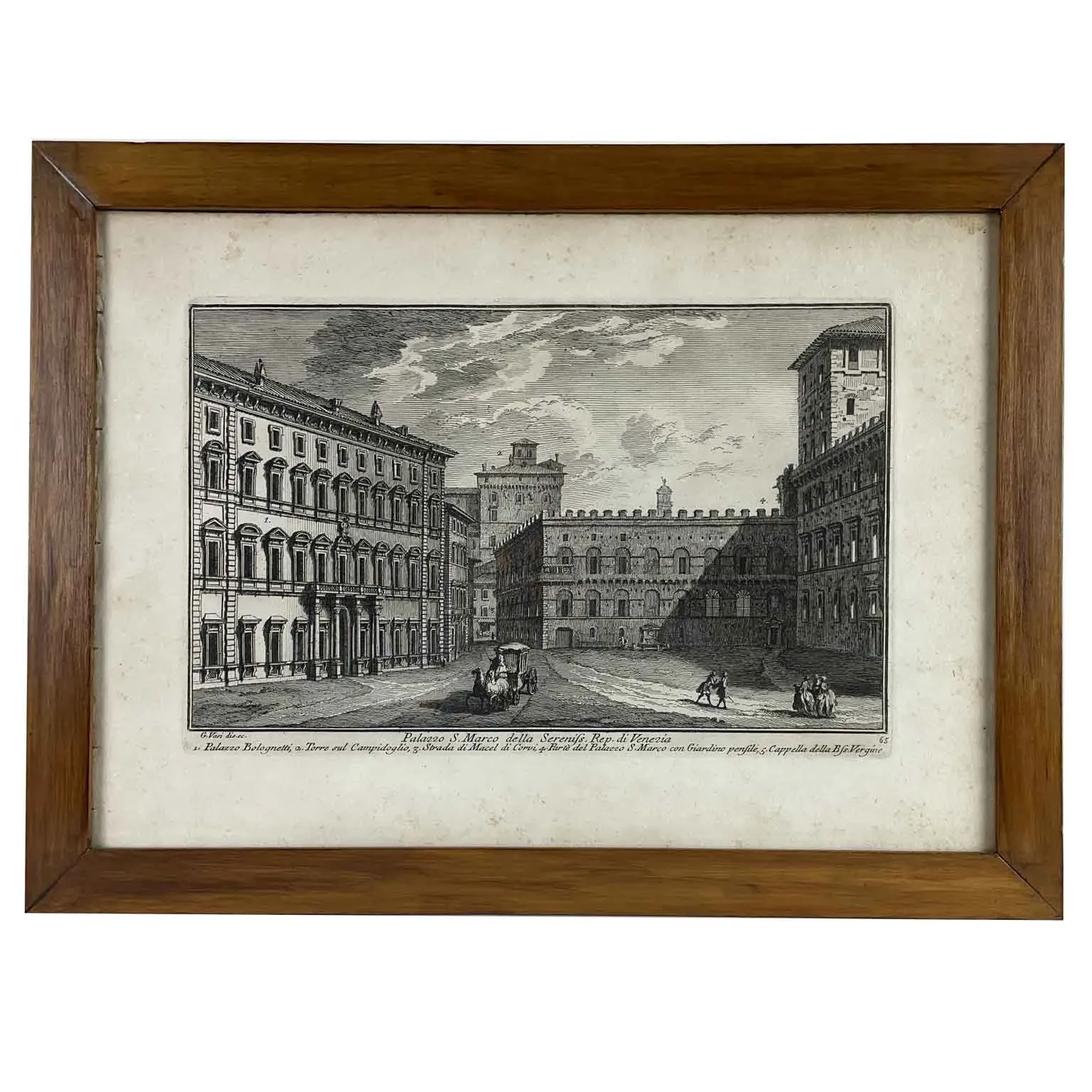 Zdjęcie Rycina Giuseppe Vasi, Palazzo Venezia, 1757 rok